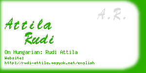 attila rudi business card